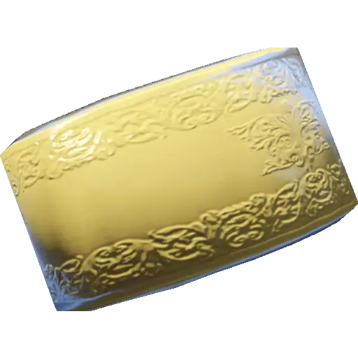 Золотой плоский браслет