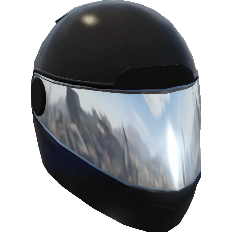 Байкерский глянцевый шлем