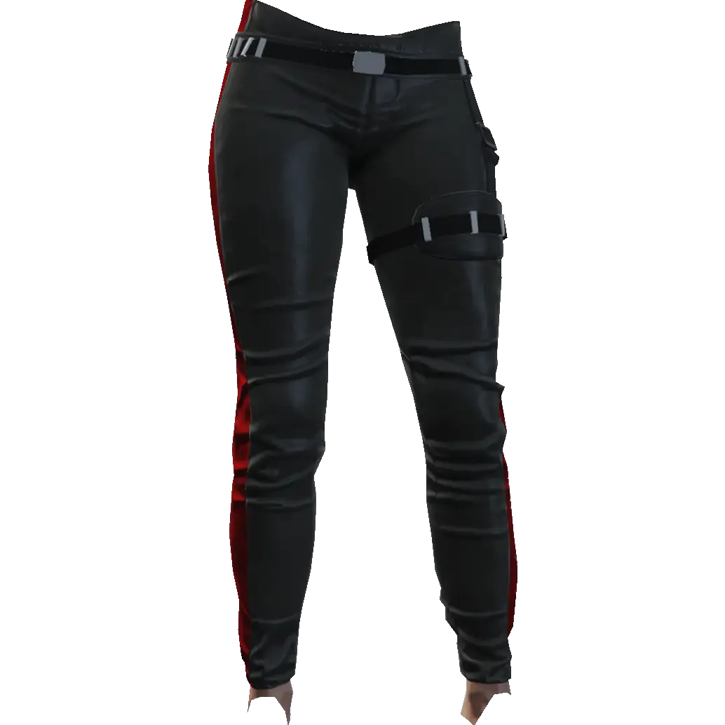 Зауженные штаны с подвязкой