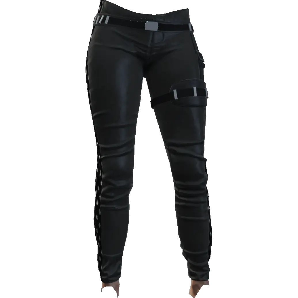 Зауженные штаны с подвязкой