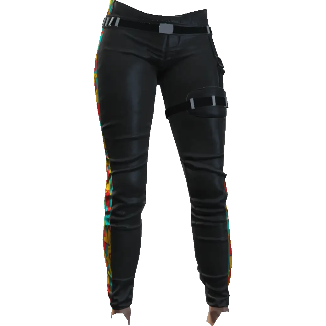 Зауженные штаны с подвязкой