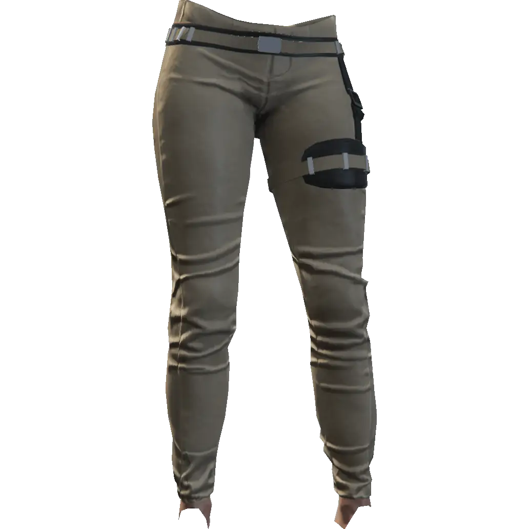 Зауженные штаны с подвязкой