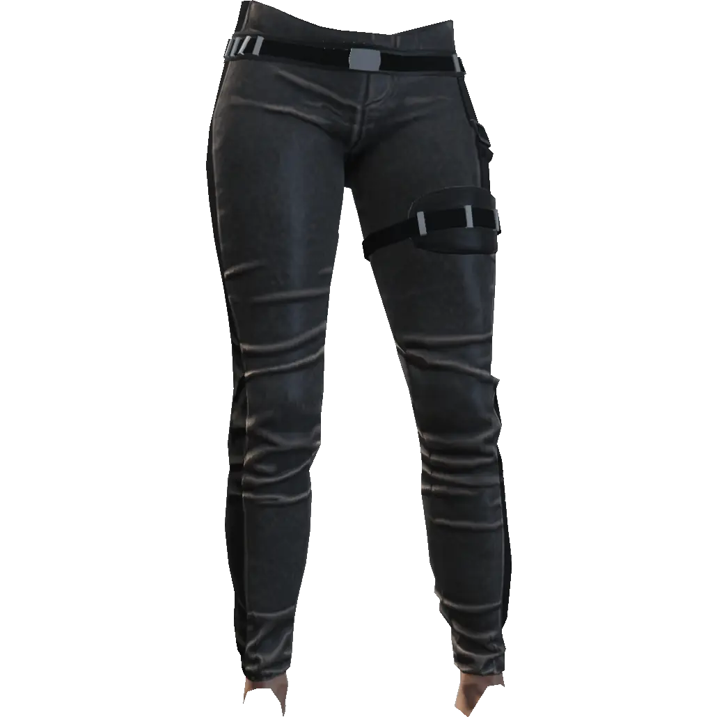 Зауженные штаны с подвязкой