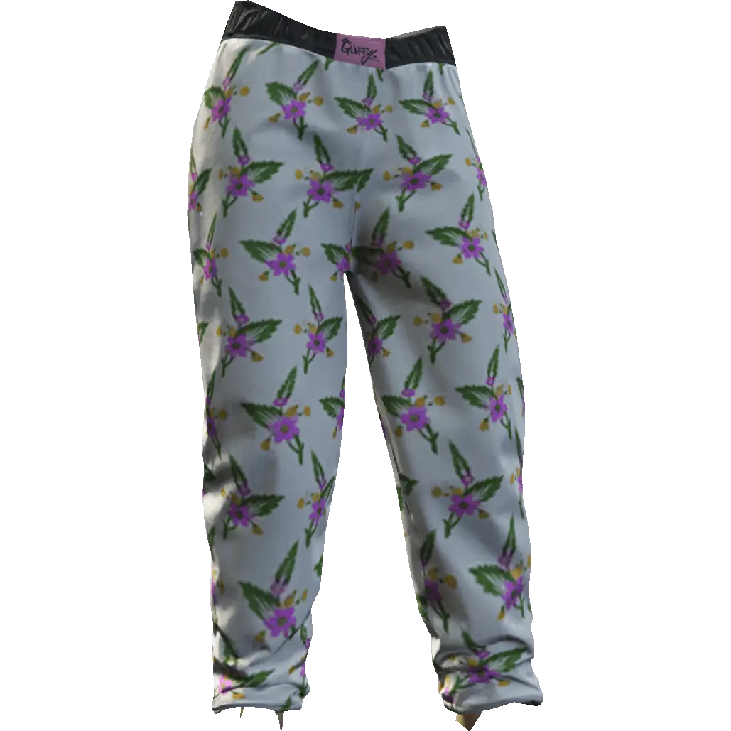 Свободные штаны с цветами