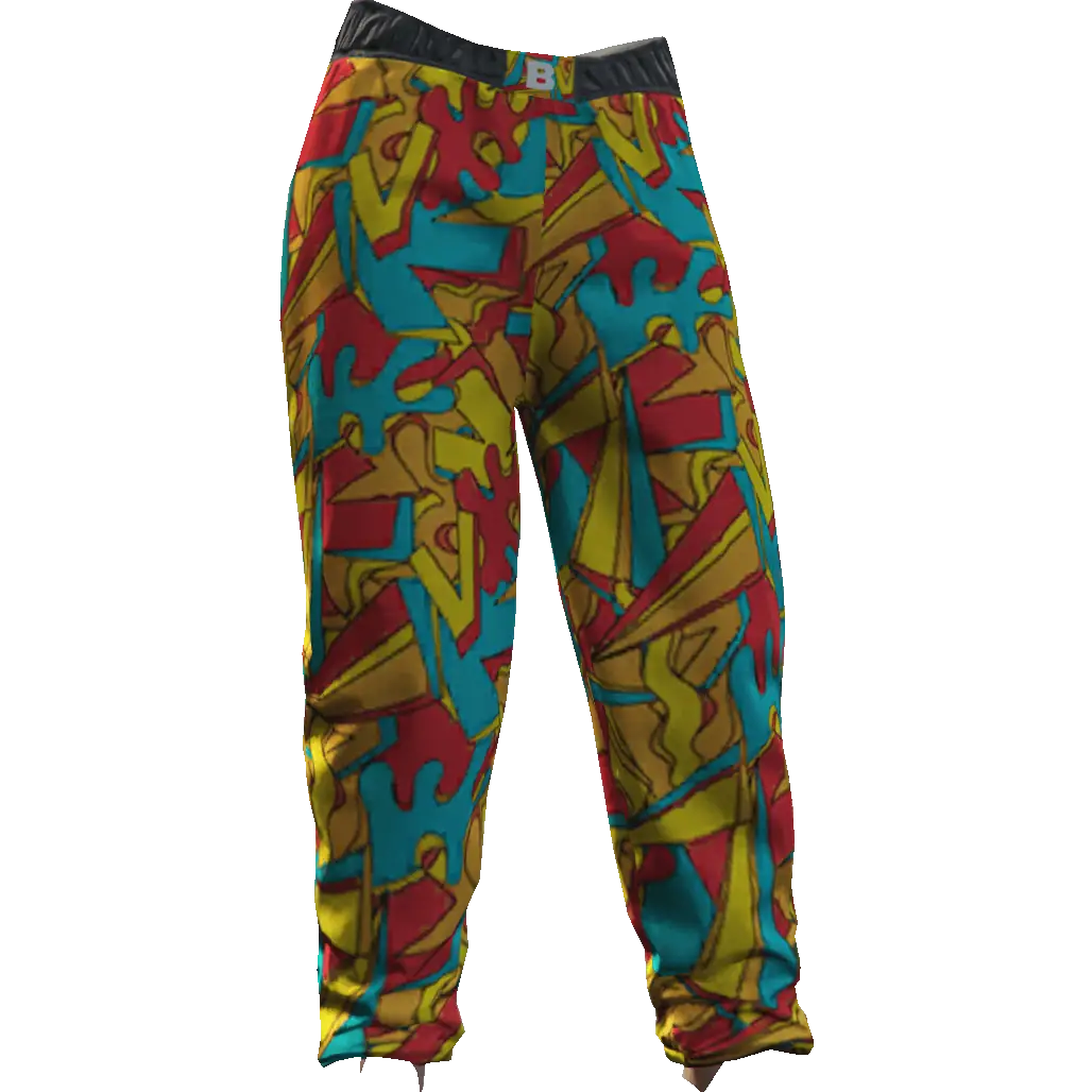 Свободные штаны с цветами