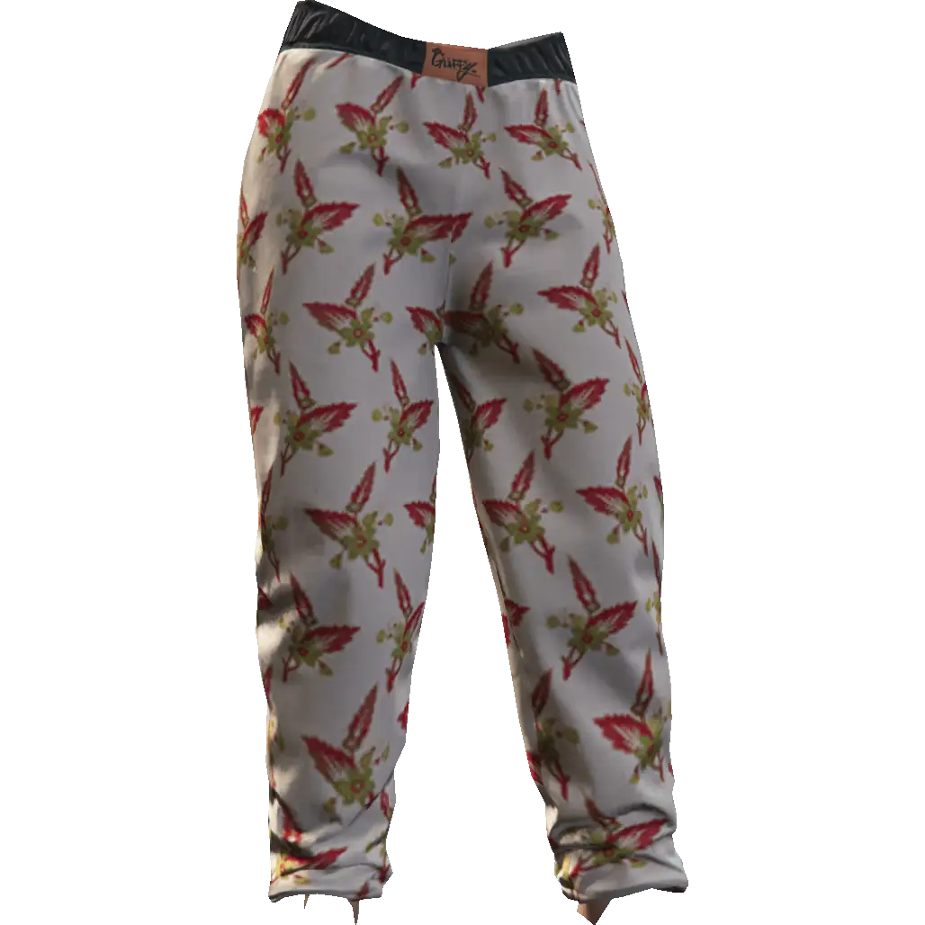 Свободные штаны с цветами