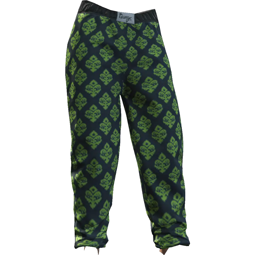 Свободные штаны с цветами