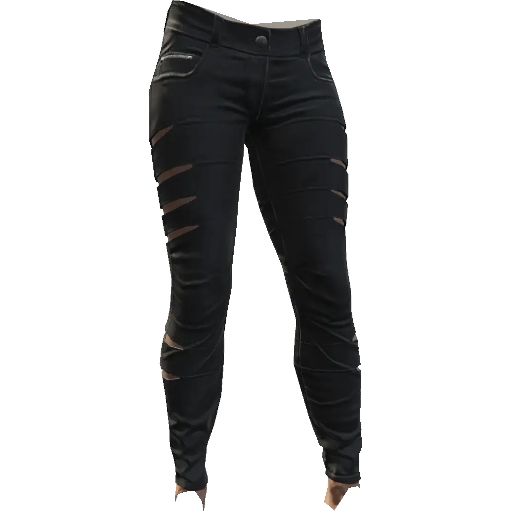 Джинсы с разрезами по бокам