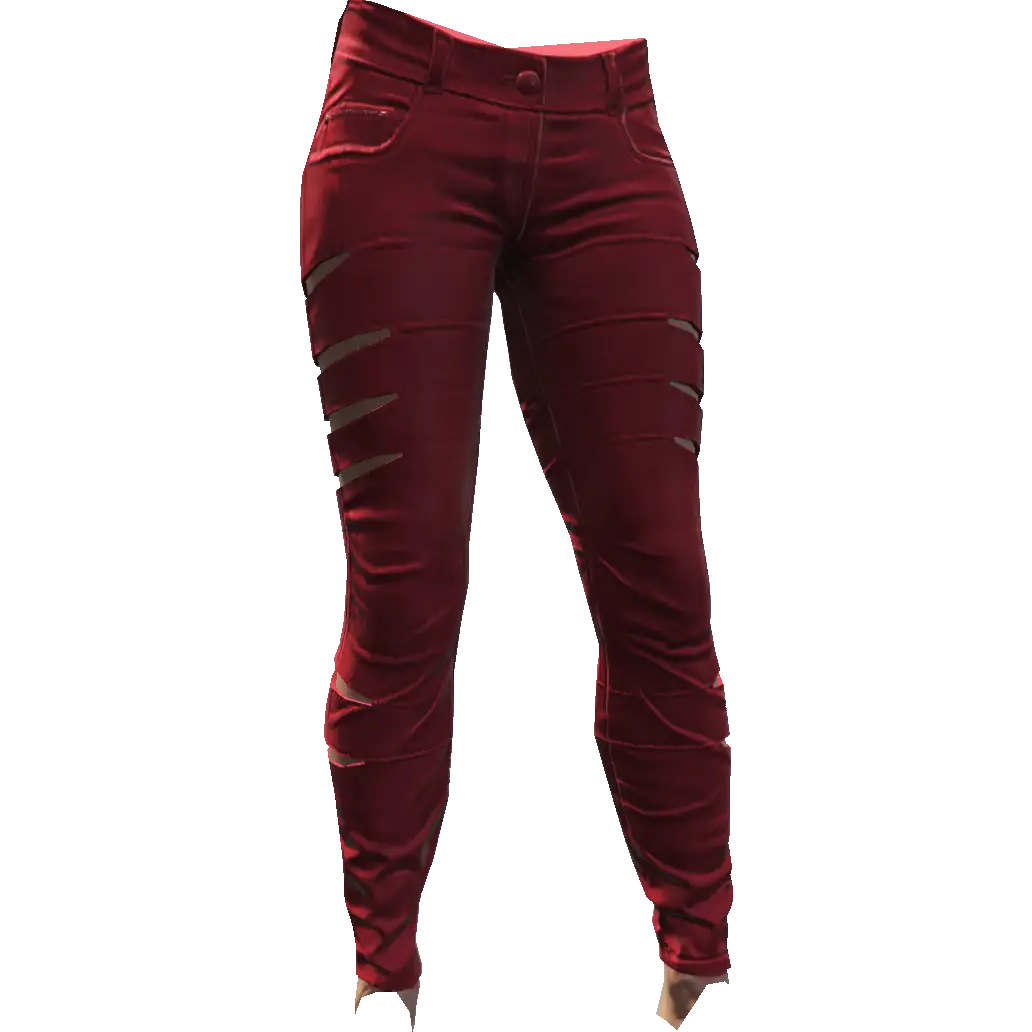 Джинсы с разрезами по бокам