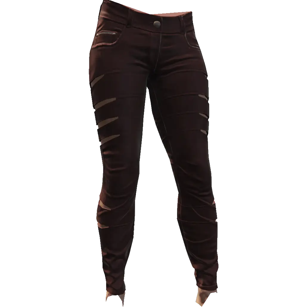 Джинсы с разрезами по бокам