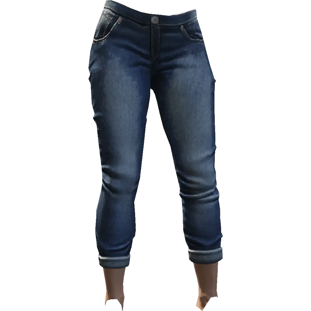 Зауженные джинсы с подворотами