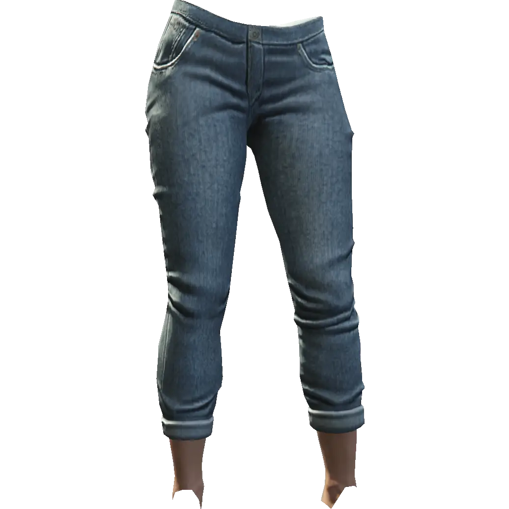 Зауженные джинсы с подворотами