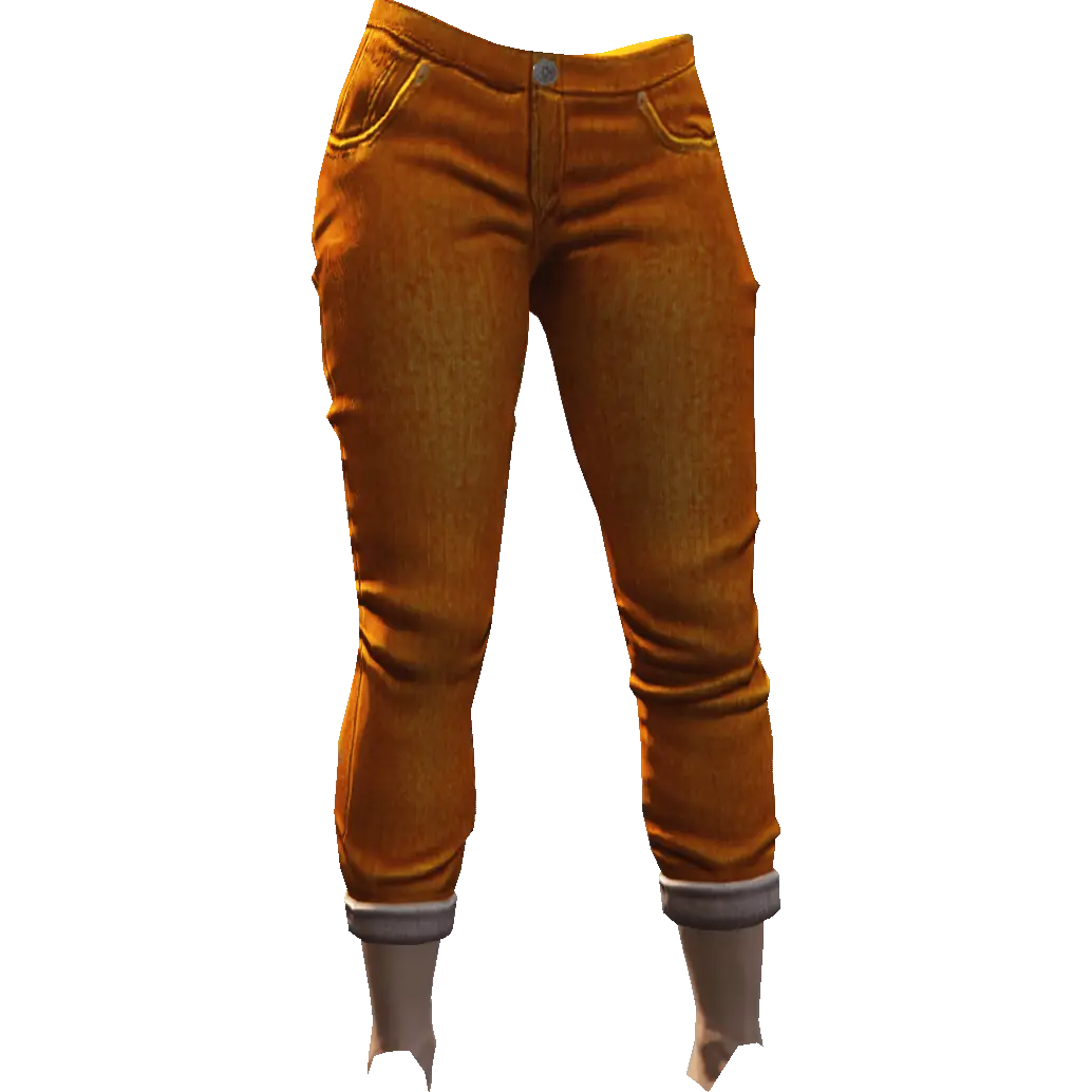 Зауженные джинсы с подворотами