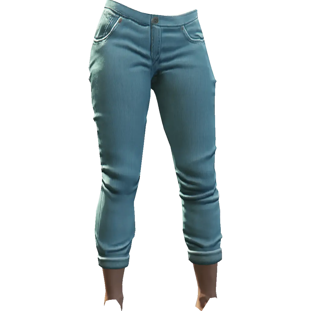 Зауженные джинсы с подворотами