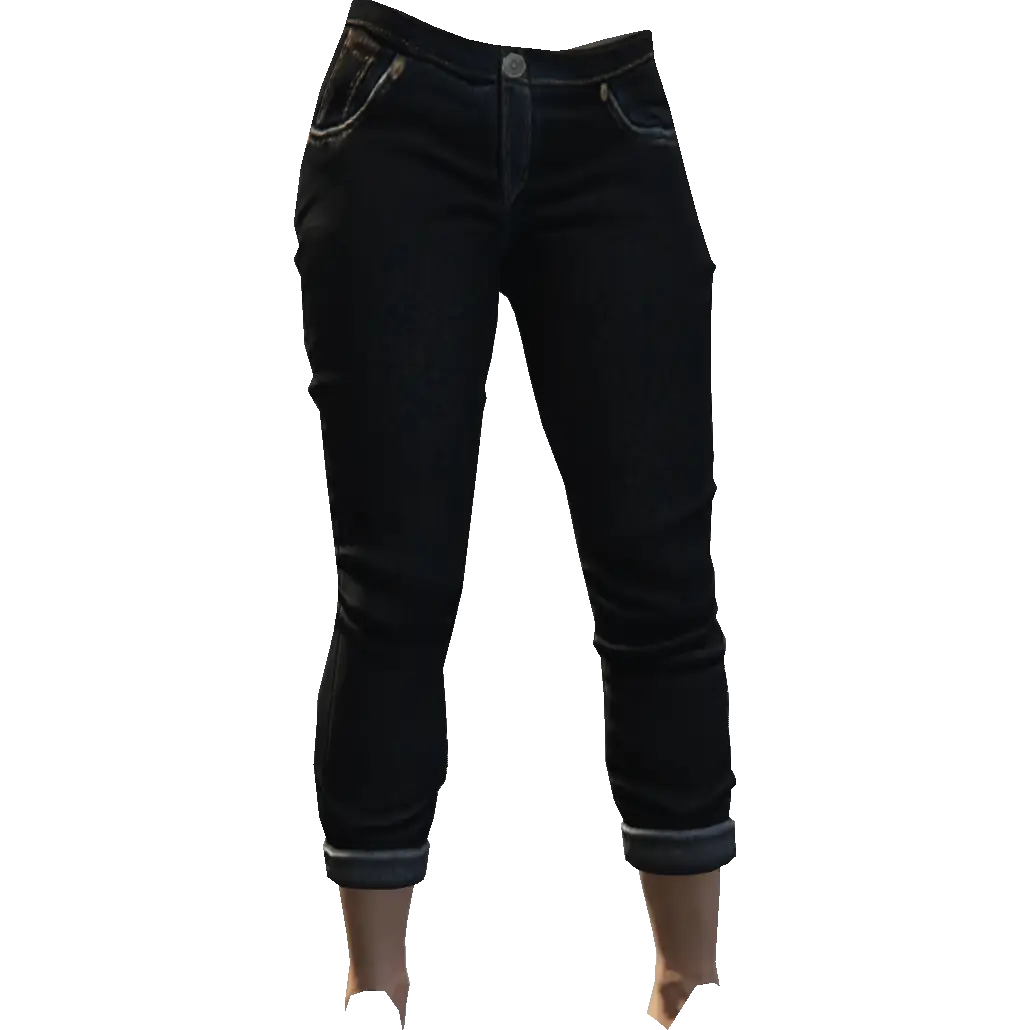 Зауженные джинсы с подворотами