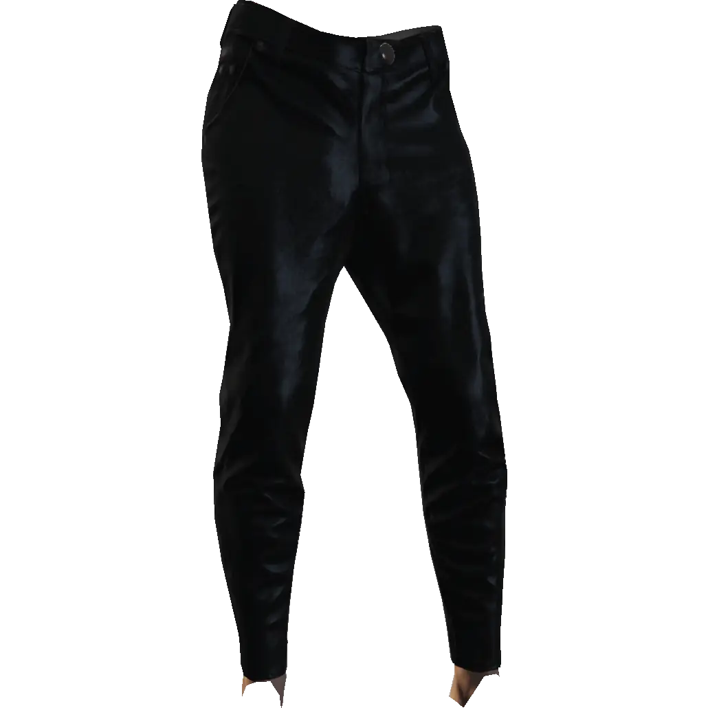 Зауженные джинсы ручной работы латексные