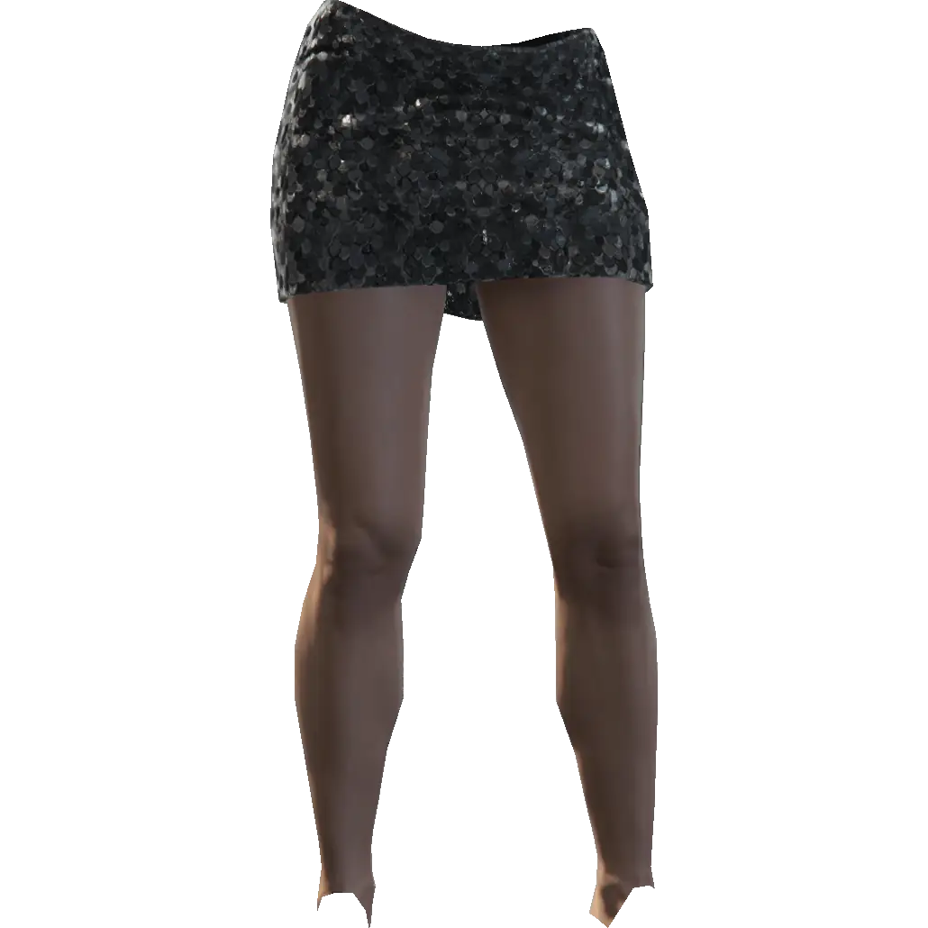 Разноцветная мини-юбка