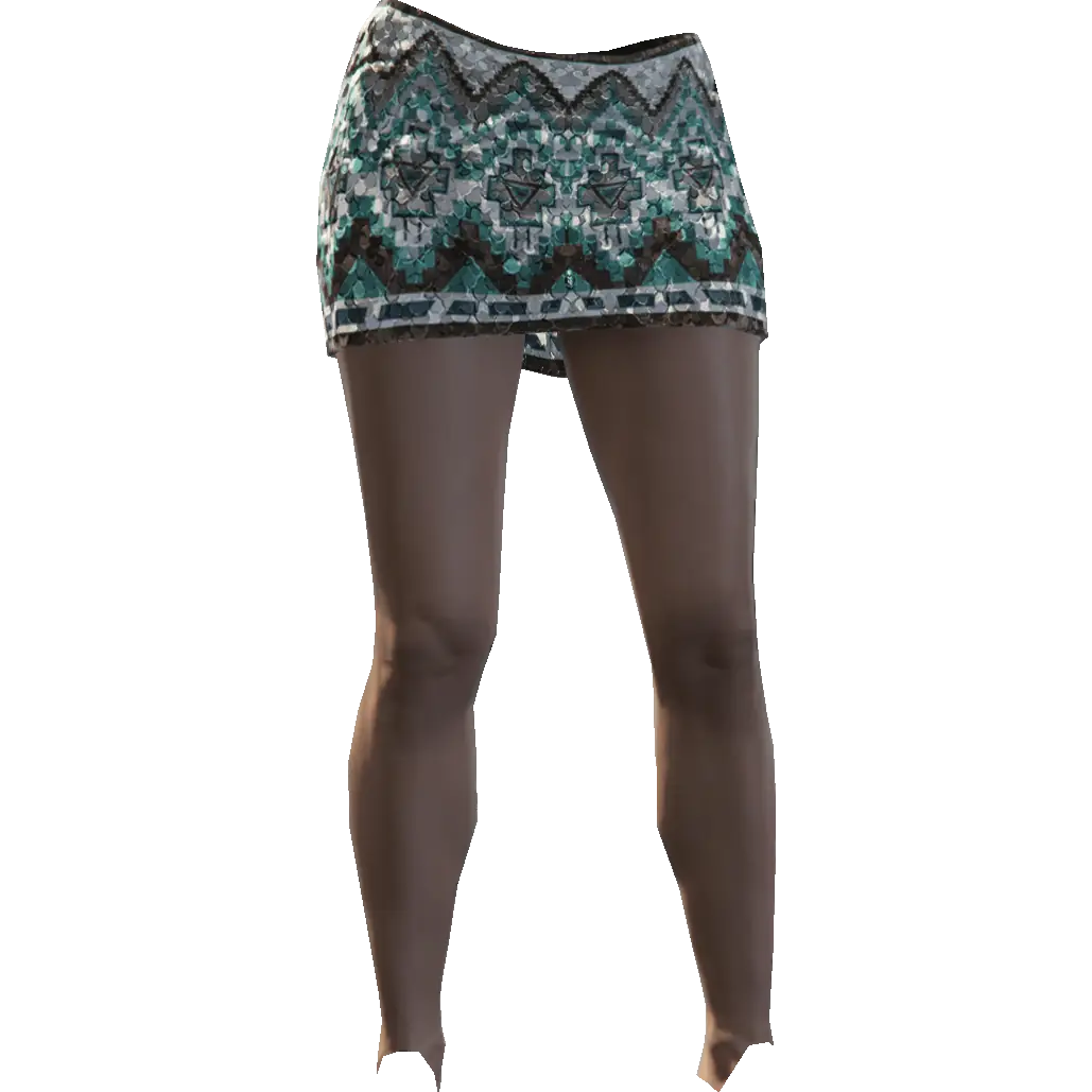 Разноцветная мини-юбка