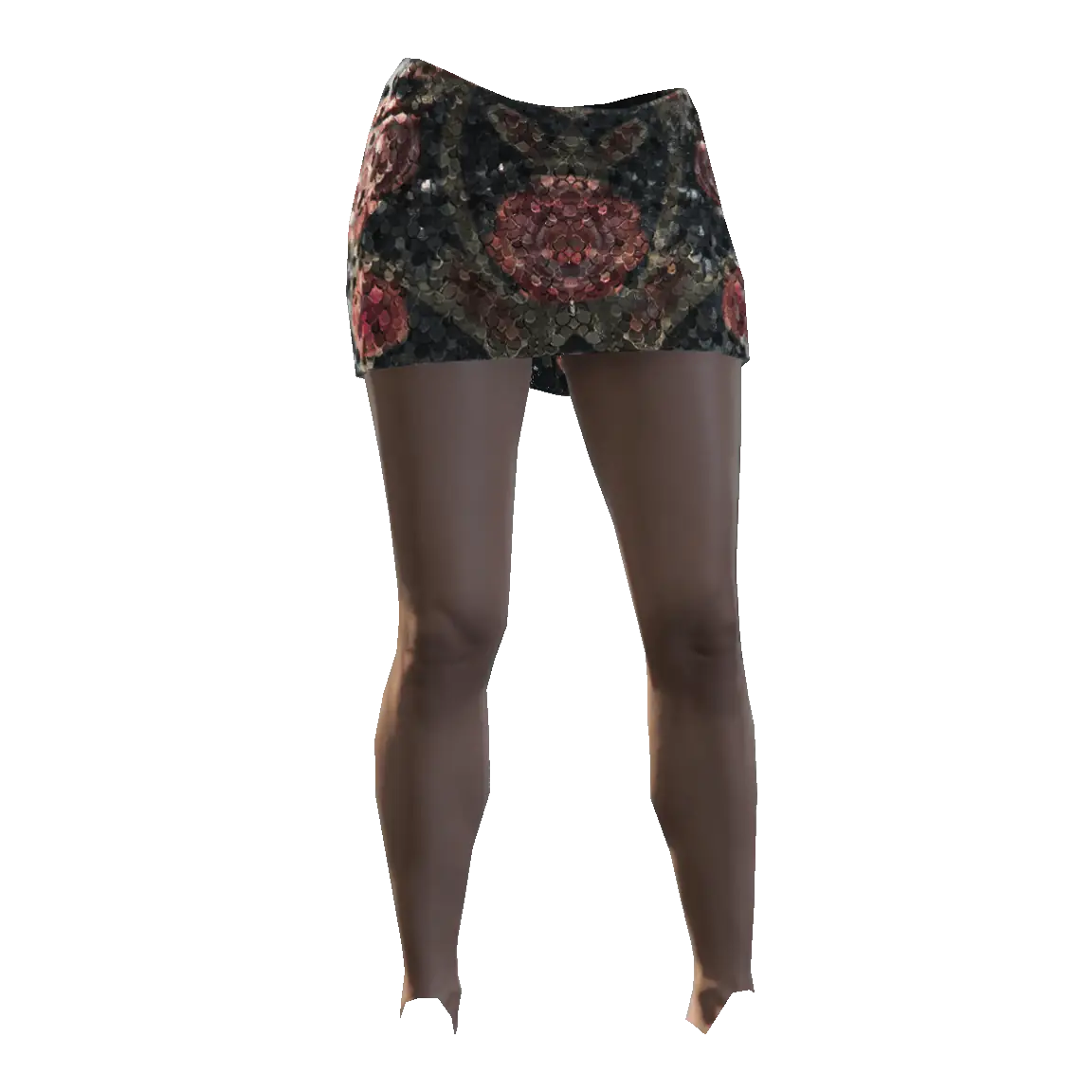 Разноцветная мини-юбка