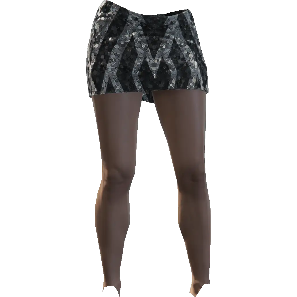 Разноцветная мини-юбка