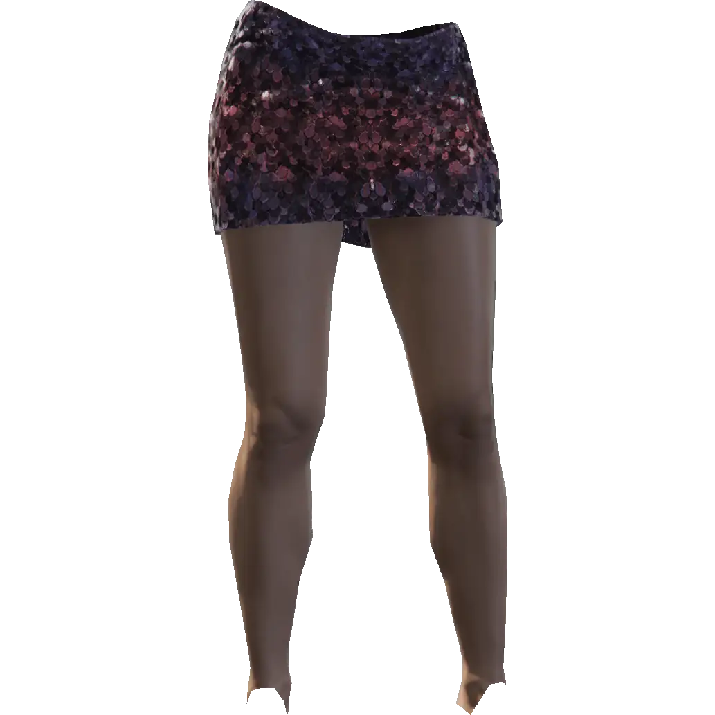 Разноцветная мини-юбка