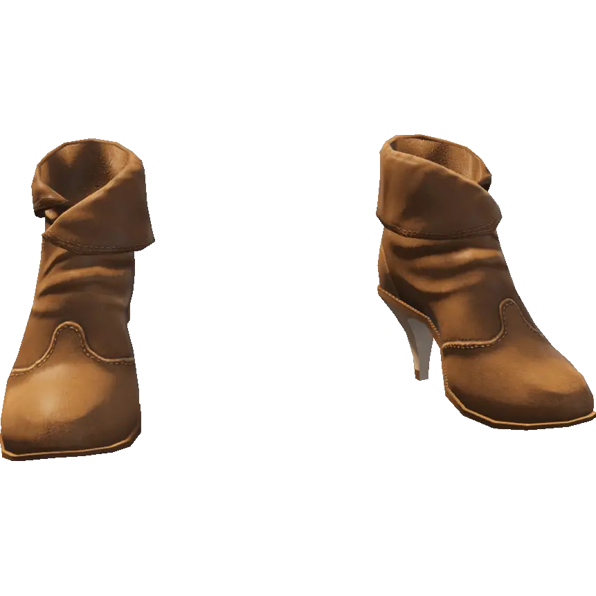 Туфли с мехом на каблуке