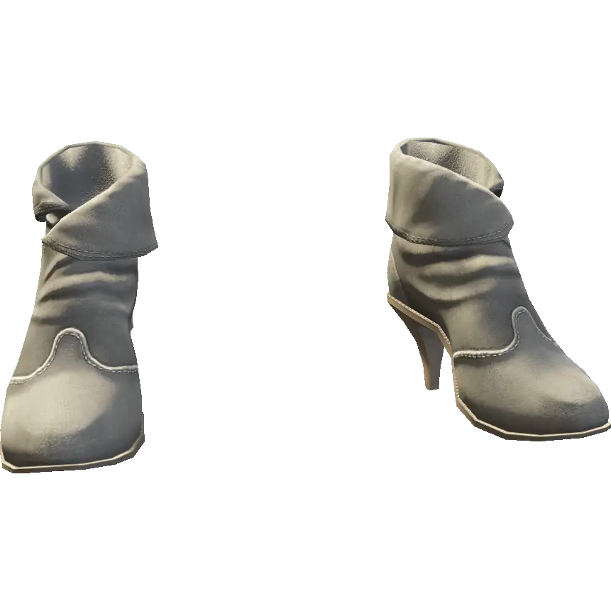 Туфли с мехом на каблуке