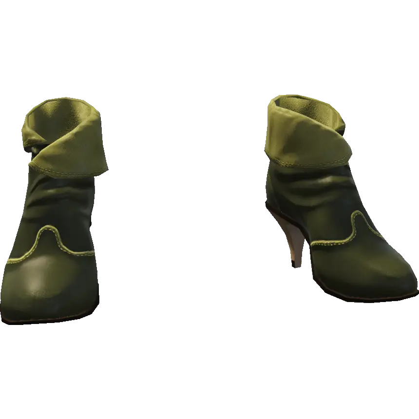 Туфли с мехом на каблуке