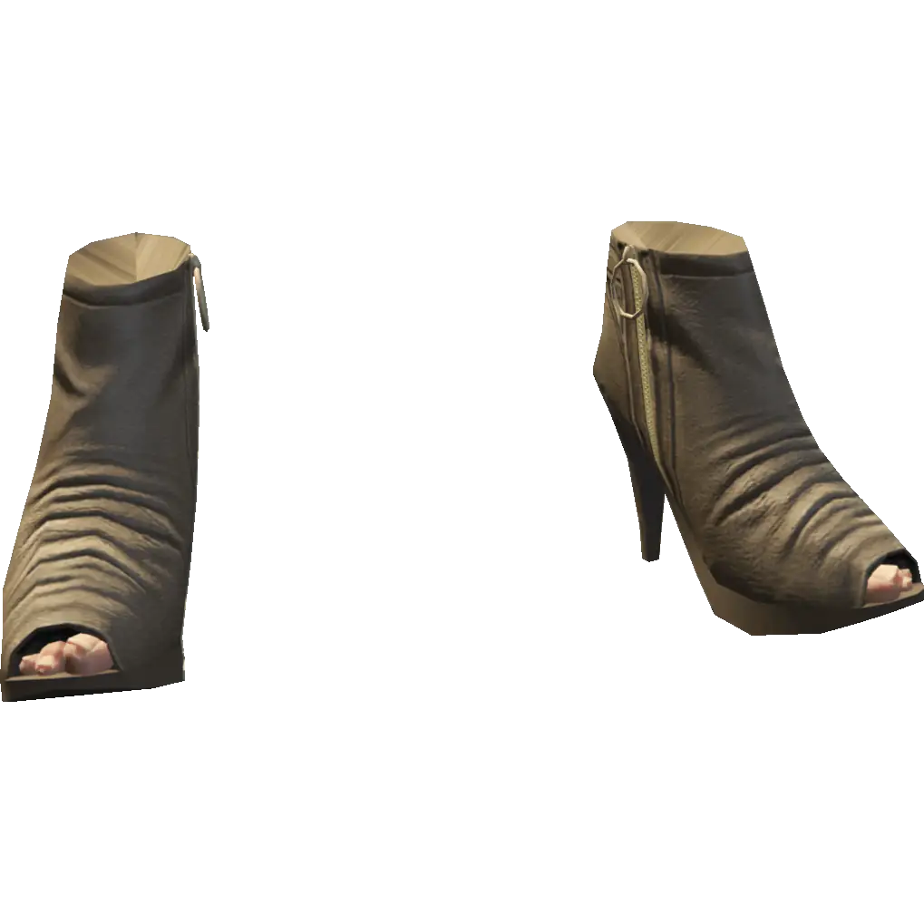 Туфли на каблуке с открытым носом