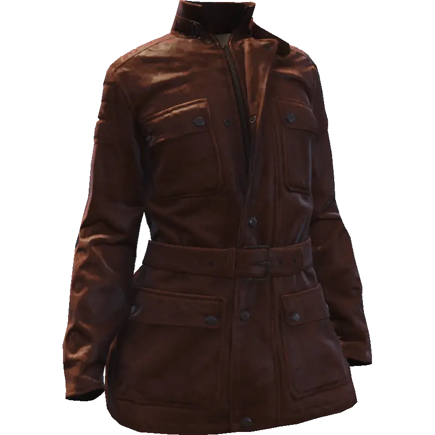 Закрытое пальто с поясом