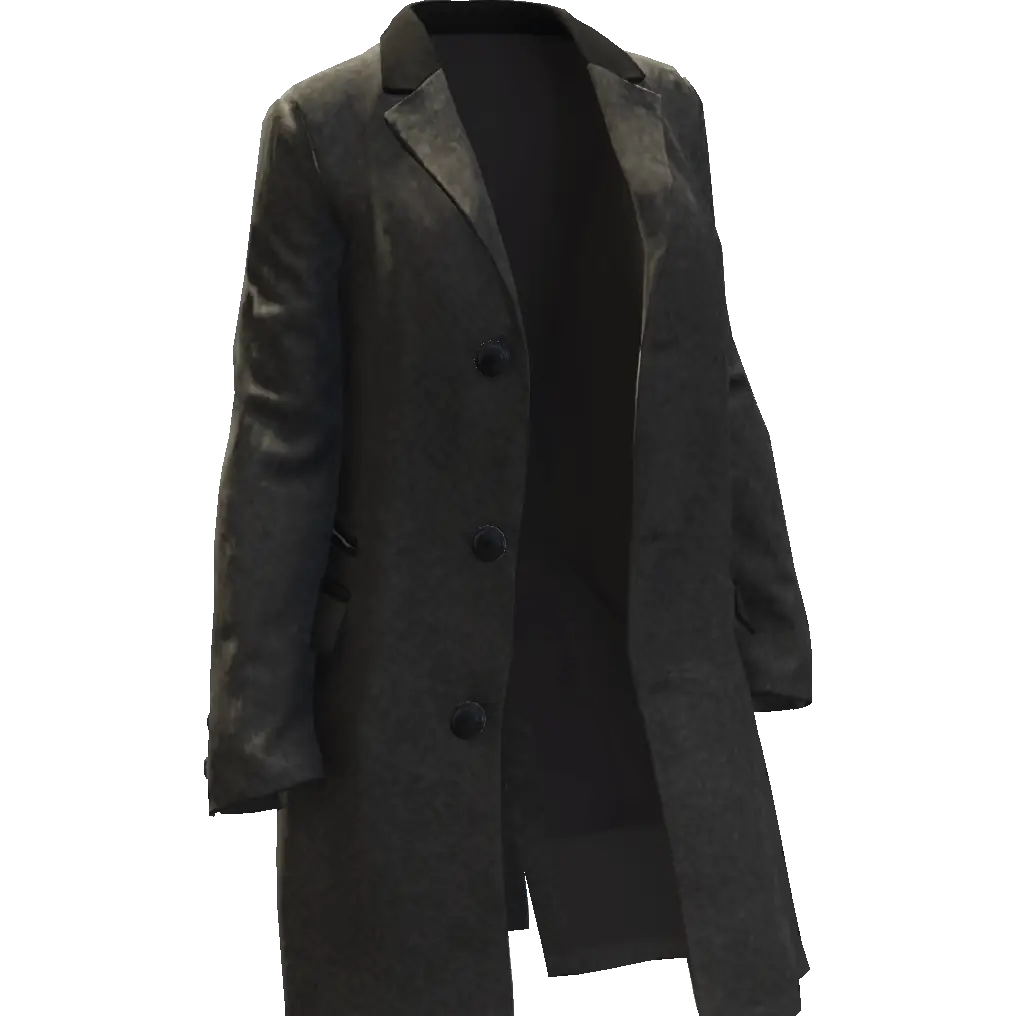 Длинное пальто с пуговицами 