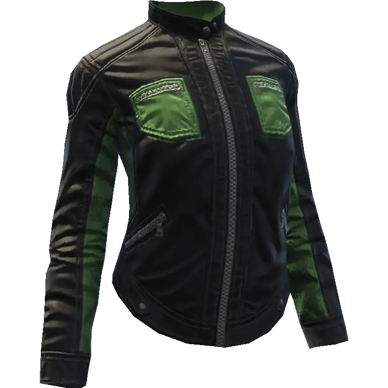 Кожаная куртка байкерши