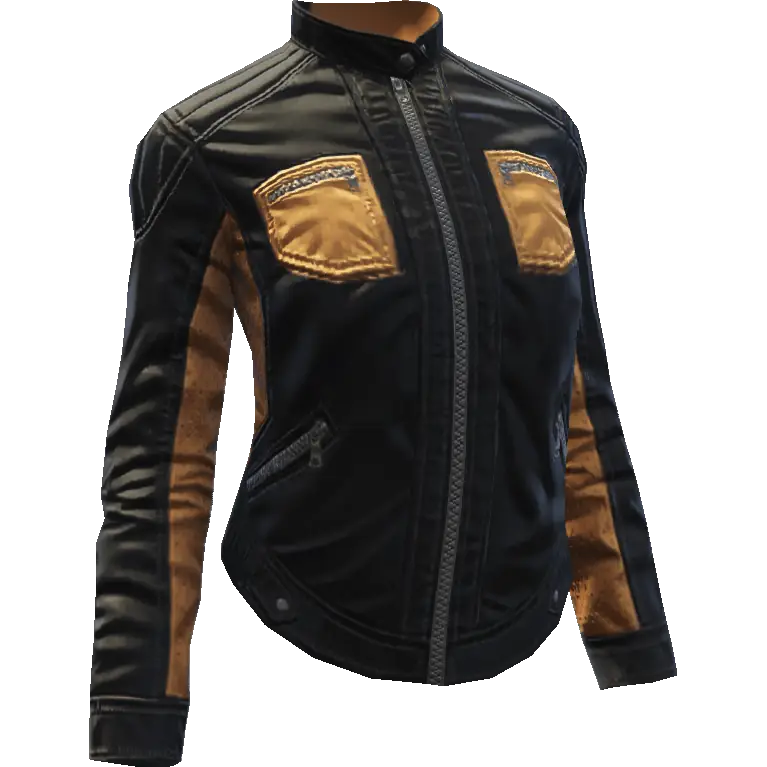 Кожаная куртка байкерши