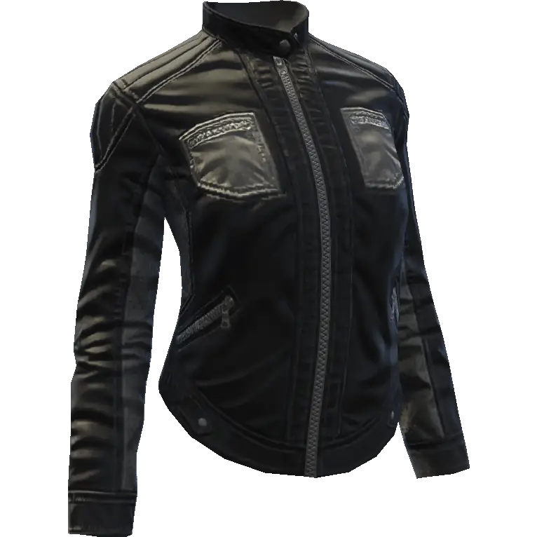 Кожаная куртка байкерши