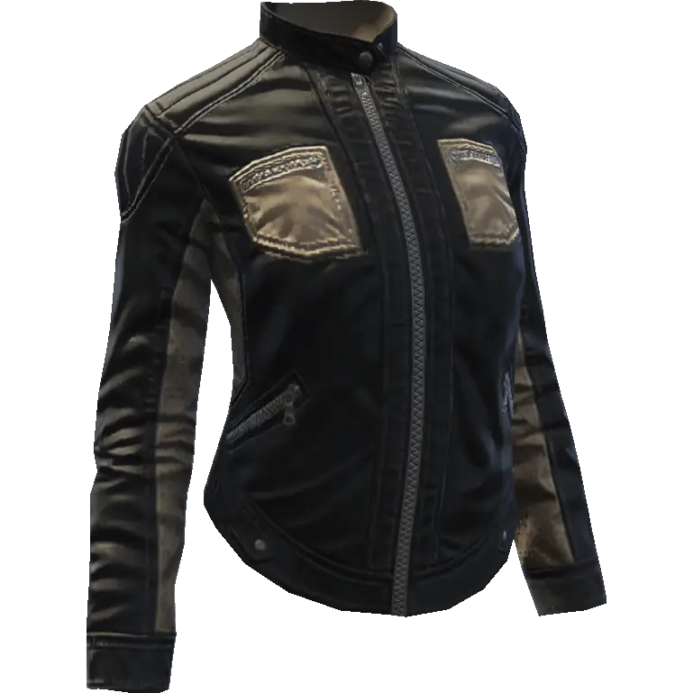 Кожаная куртка байкерши