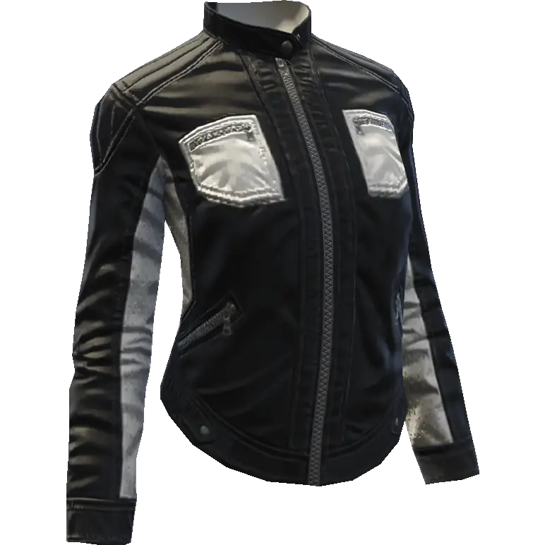 Кожаная куртка байкерши