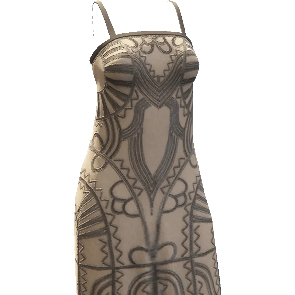 Платье с узорами