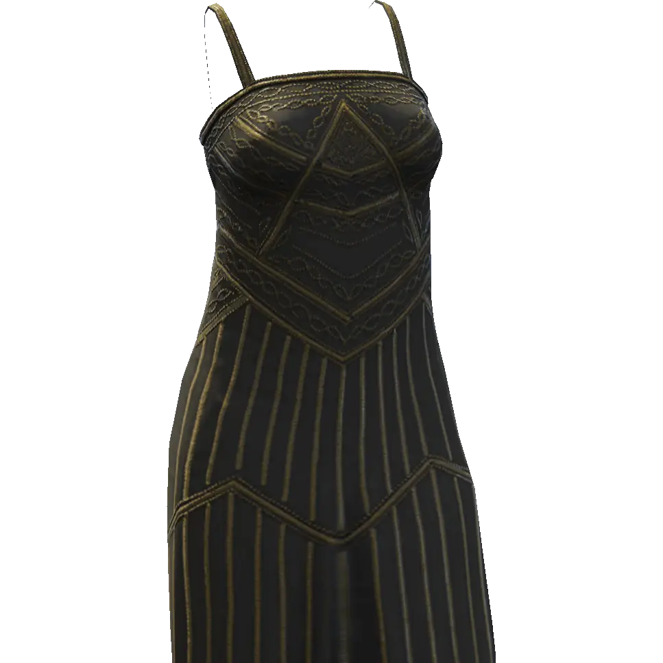 Платье с зелеными полосками