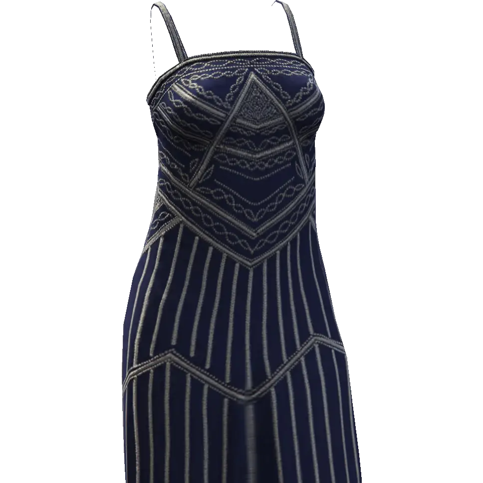 Платье с зелеными полосками