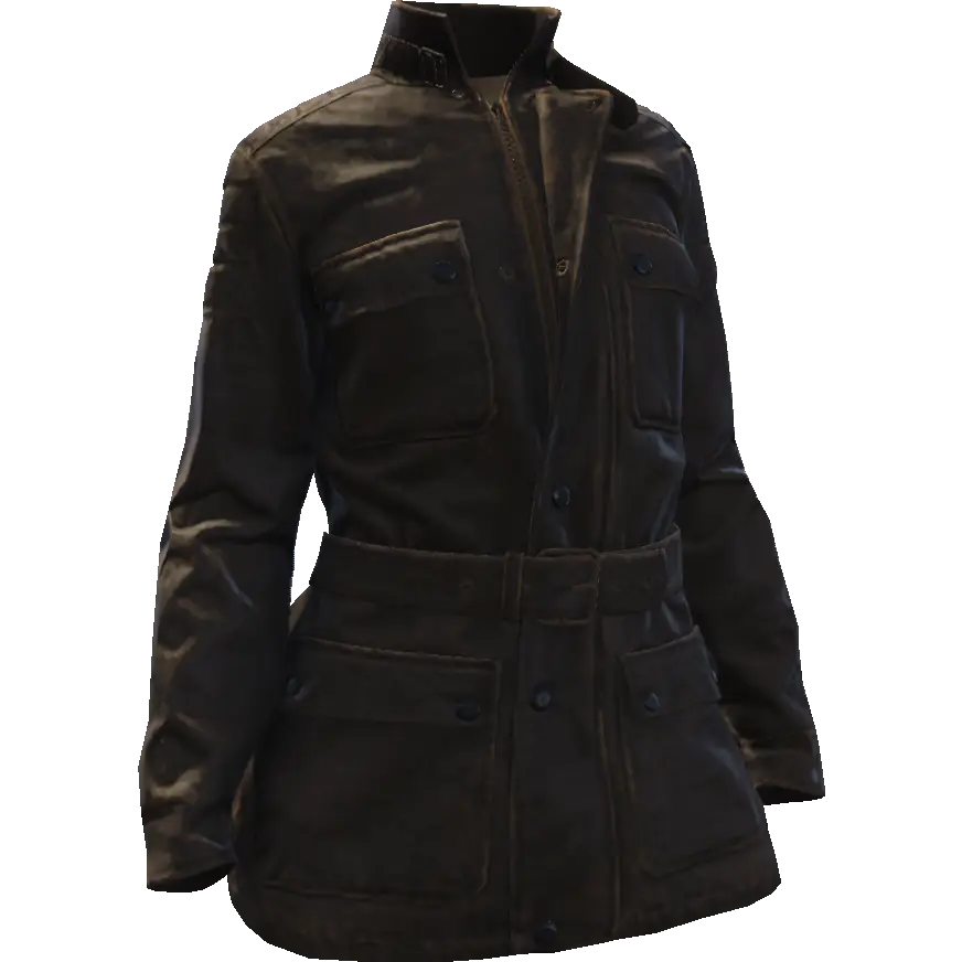 Закрытая куртка с ремнем