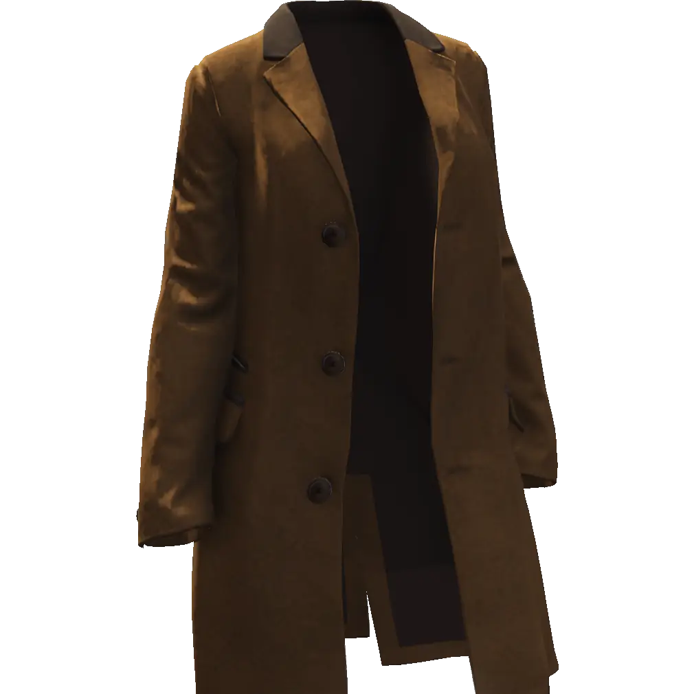 Длинное открытое пальто