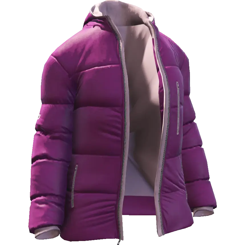 Открытый пуховик