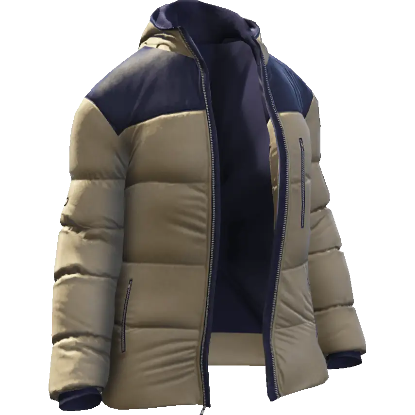 Открытый пуховик