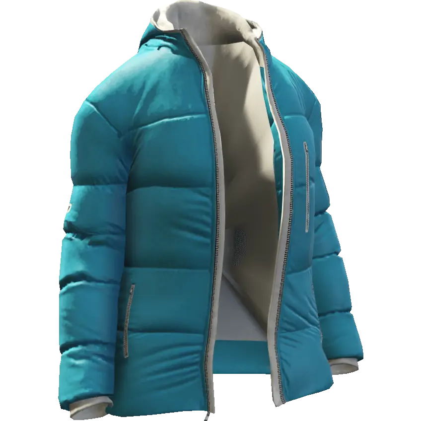 Открытый пуховик