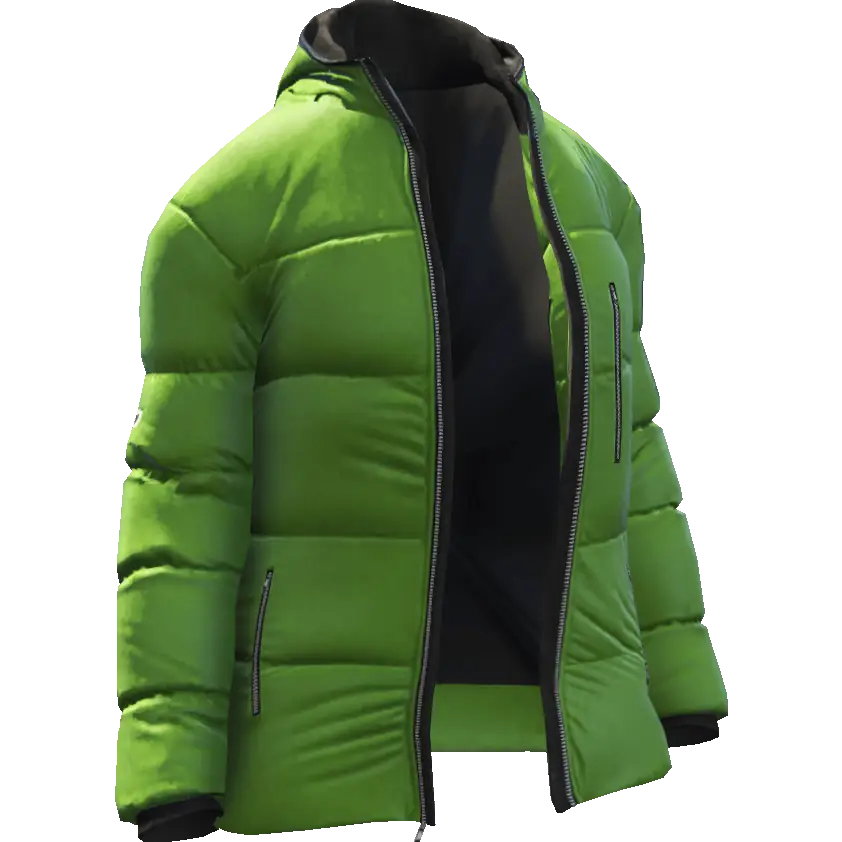 Открытый пуховик