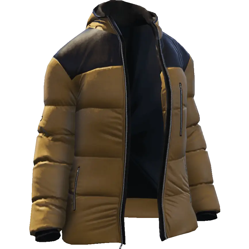 Открытый пуховик