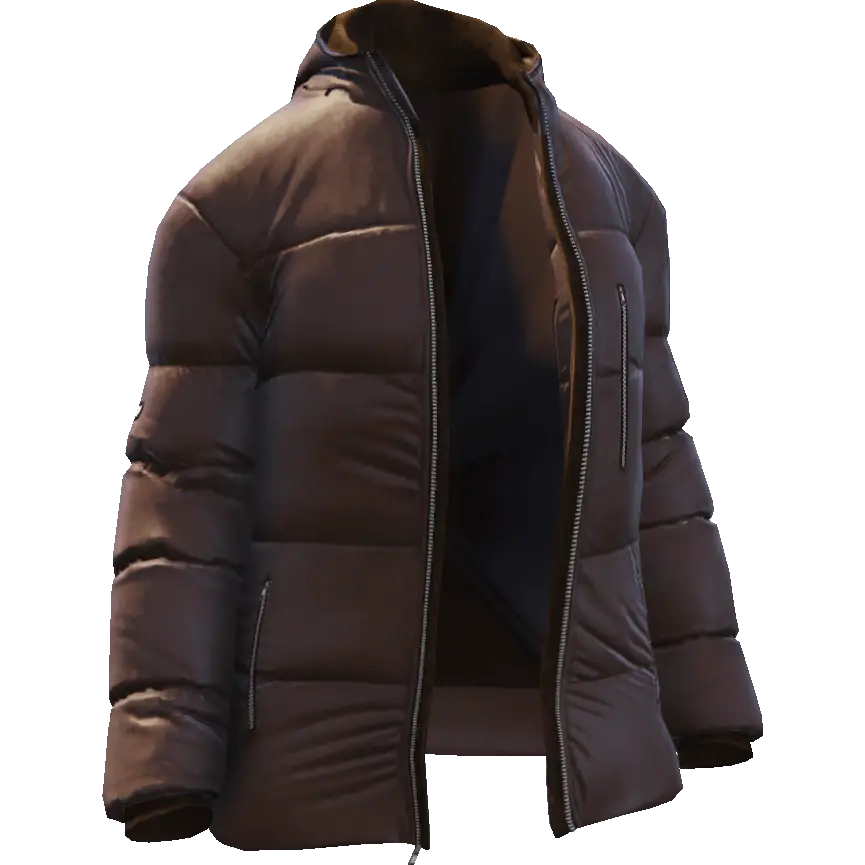 Открытый пуховик