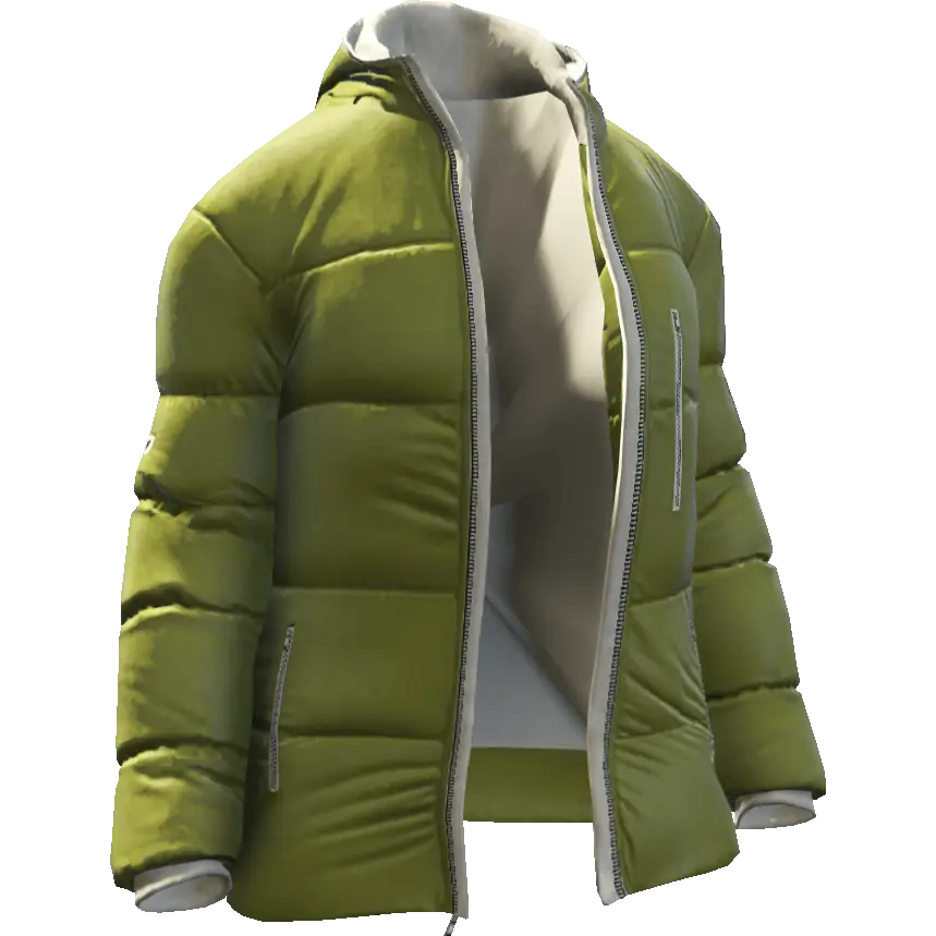 Открытый пуховик