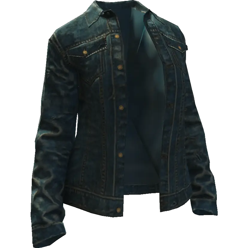 Открытая джинсовая куртка