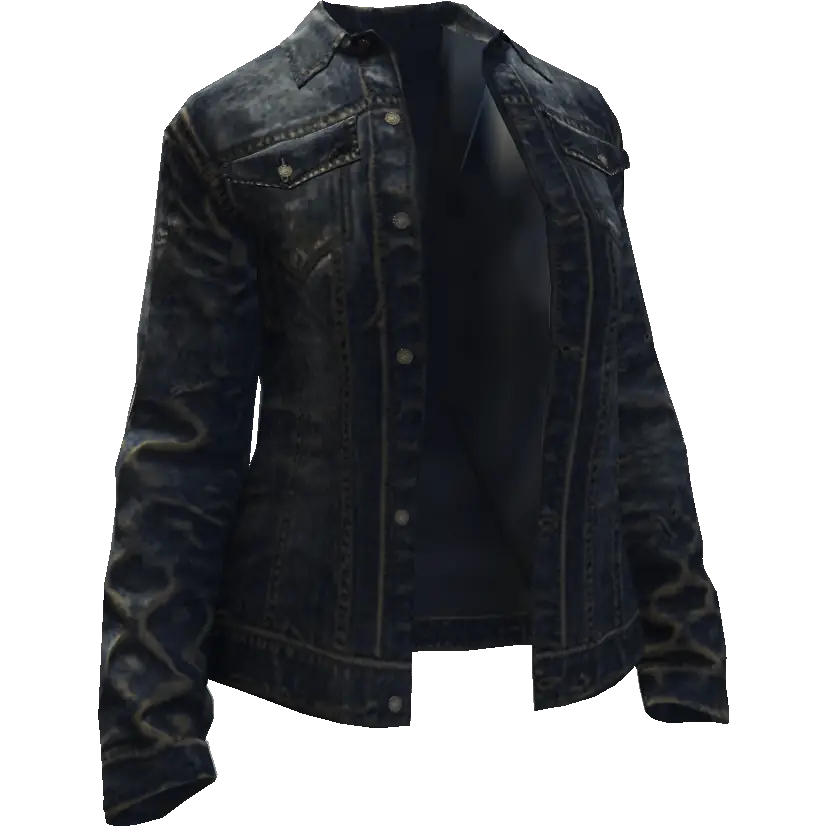 Открытая джинсовая куртка